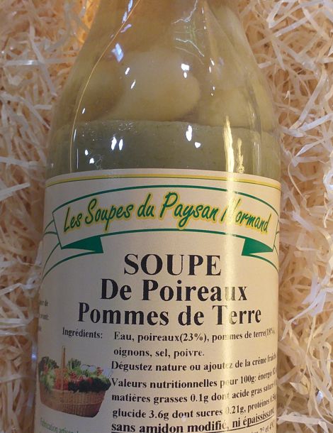 Soupe de poireaux et pommes de terre  Les Soupes du Paysan Normand 97cl